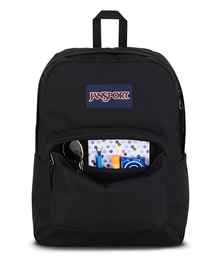 JanSport SuperBreak One Backpacks - Durable, Lightweight Bookbag with 1 Main Compartment, Front Utility Pocket with Built-in Organizer - Premium Backpack, Black - color: Black