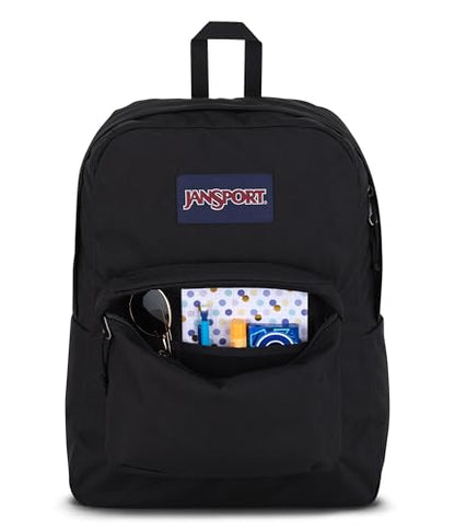 JanSport SuperBreak One Backpacks - Durable, Lightweight Bookbag with 1 Main Compartment, Front Utility Pocket with Built-in Organizer - Premium Backpack, Black - color: Black