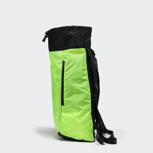 Pander Drawstring Backpack with Adjustable Shoulder Straps, Slim Gym Cinch Sack with Side Zipper Pocket, Machine Washable Polyester Daypack for Travel & Workout, Green - color: Green