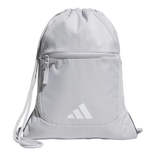 adidas Stadium Sackpack – Drawstring Backpack Gym Bag, 13L - color: Team Light Grey/White