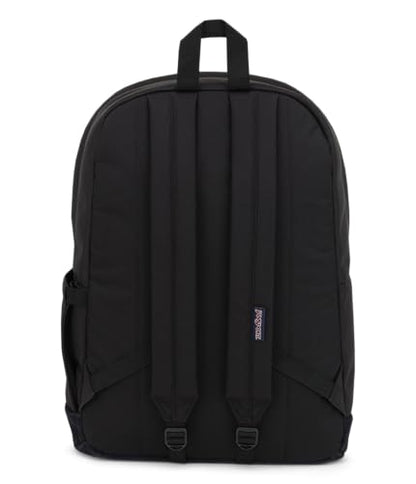 JanSport Right Pack Backpack - Durable Daypack with Padded 15" Laptop Sleeve, Spacious Main Compartment & Integrated Water Bottle Pocket, Monochrome Black - color: Monochrome Black