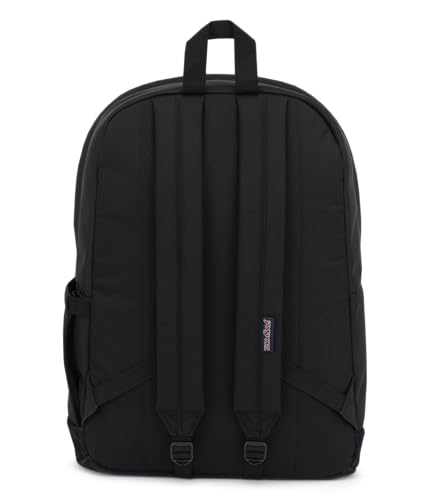 JanSport Right Pack Backpack - Durable Daypack with Padded 15" Laptop Sleeve, Spacious Main Compartment & Integrated Water Bottle Pocket, Monochrome Black - color: Monochrome Black