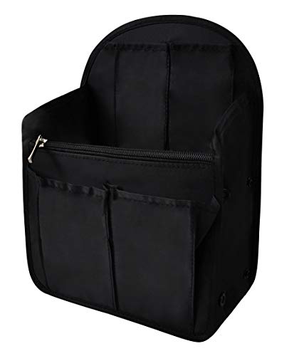 Vercord Backpack Organizer Insert Liner Hanging Travel Bag in Bag with Many Pockets - color: Black, size: Large