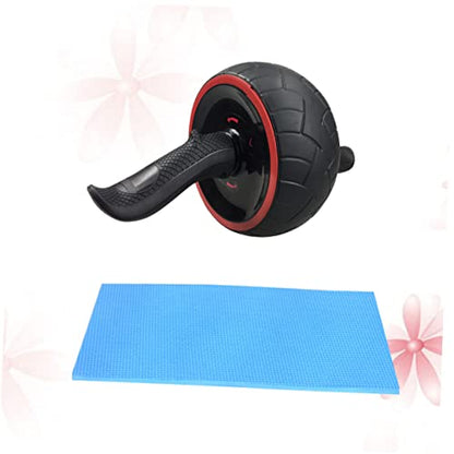 Kisangel Rubber Ab Wheel Roller Abdominal Exercise Trainer Core Knee Mat Muscle Training Tool Fitness Device