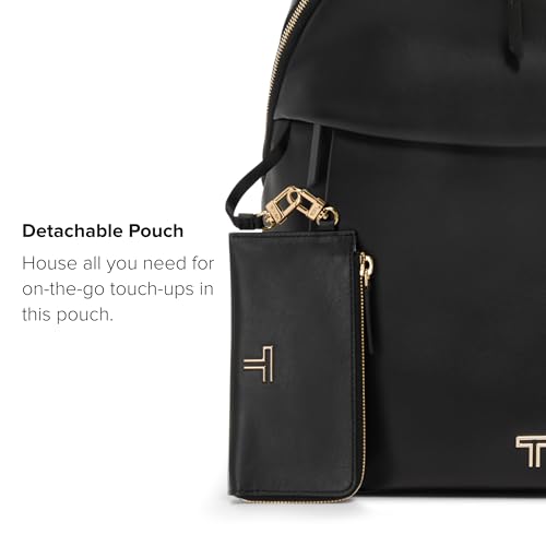 TUMI - Voyageur Holland Backpack - Women's Leather Everyday & Travel Bag - Fits up to a 14" Laptop - 14.8" X 11.3" X 5.6" - Black, Gold Hardware - color: Black With Light Gold Hardware