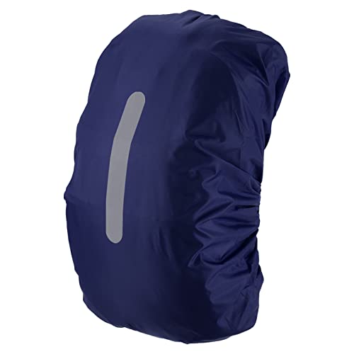 PATIKIL Waterproof Backpack Rain Cover, Non-Slip Backpack Cover with Vertical Reflective Strap Stay Dry for Hiking, Camping, Hunting - color: Dark Blue, size: X-Large