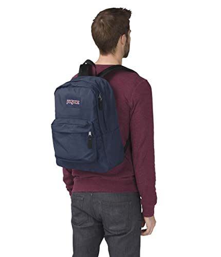 JanSport SuperBreak One Backpack Navy - Durable, Lightweight Bag with 1 Main Compartment, Front Utility Pocket with Built-in Organizer - Premium Backpack - color: Navy