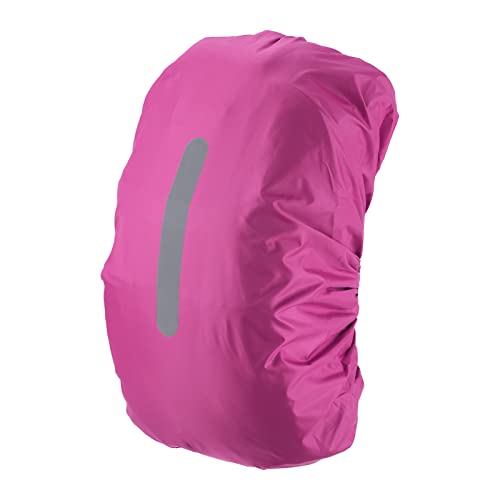PATIKIL Waterproof Backpack Rain Cover, Non-Slip Backpack Cover with Vertical Reflective Strap Stay Dry for Hiking, Camping, Hunting - color: Rose Red, size: Medium
