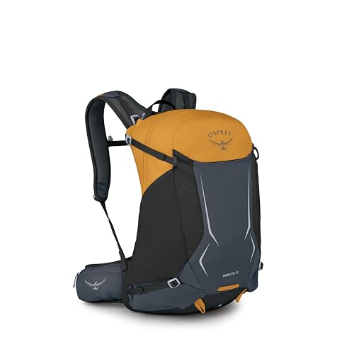 Osprey Hikelite 28L Durable Hiking Backpack - Travel Daypack with Rain Cover for Men and Women, Tungsten Yellow - color: Tungsten Yellow, style: 28l