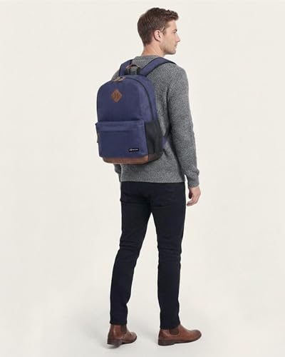 TRAILKICKER Classic Laptop Backpack with Padded 17 inch Laptop Sleeve, Multi Pocket Backpack, Casual Daypack Backpacks (Navy) - color: Navy
