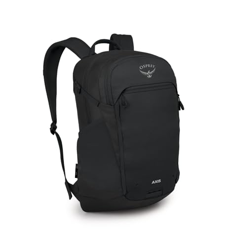 Osprey Axis Laptop Backpack – Sleek Everyday Pack with Laptop Sleeve, Water Bottle Pockets & Compression Straps - color: Black