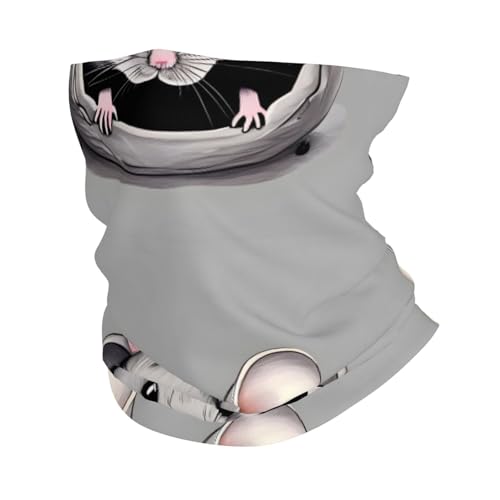 Grey Rat Prints Multifunctional Sport Headband – Seamless Stretch Neck Gaiter for Hiking, Biking, Running & Outdoor Activities – Soft, Quick-Dry, No-Fade Design