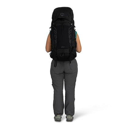 Osprey Tempest 44L Women's Lightweight Hiking Backpack - Daypack for Travel & Camping, Black/Coal Grey, M/L - color: Black/Coal Grey, size: Medium-Large