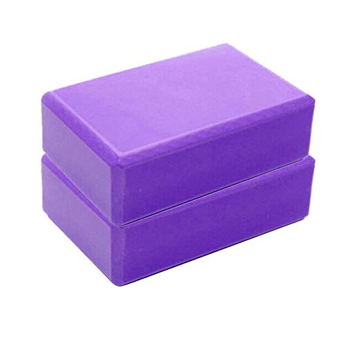 Yoga Blocks Bulk 2 Pack Supportive Latex-Free EVA Foam Yoga Blocks Set,9×6×3 Inches Lightweight High Density Non-Slip Surface Yoga Block for Stretching Exercise Meditation Pilates - color: Blue
