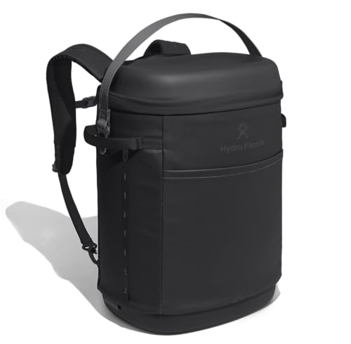 Hydro Flask Carryout Cooler Backpack - Insulated Portable Soft Cooler - 22 L Capacity in Black - color: BLACK, size: 22 L, style: Cooler Backpack