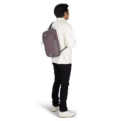 Osprey Nebula Shoulder Sling Bag - Crossbody Backpack with Laptop Sleeve and Bottle Pocket, Graphite Purple Heather - color: Graphite-purple Heather