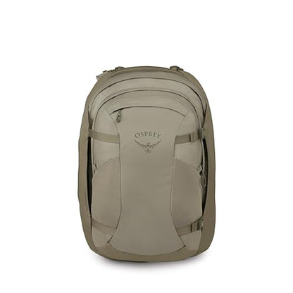 Osprey Farpoint 55L Men's Travel Backpack - Carry On Bag with Personal Item Sized Detachable Daypack, Sawdust - color: Sawdust, style: 55l