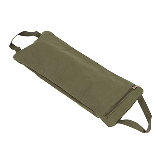 Yoga Sand Bag with Handle Green Portable Fillable Adjustable Yoga Canvas Sandbags for Yoga Weights and Training Workouts