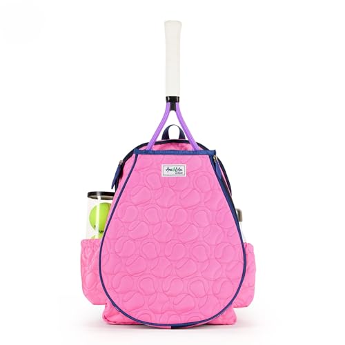 Ame & Lulu Little Love Tennis Backpack - color: Quilted Pink Tennis Balls