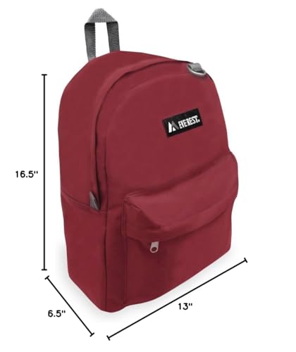 Everest Classic Backpack, Burgundy, One Size,2045CR-BURG - color: Burgundy, size: One Size