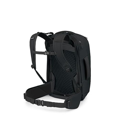 Osprey Farpoint 40L Men's Travel Backpack - Carry On Bag with Laptop Sleeve and Toiletry Pocket, Black, Extended Fit - color: Black, style: 40l - Extended Fit