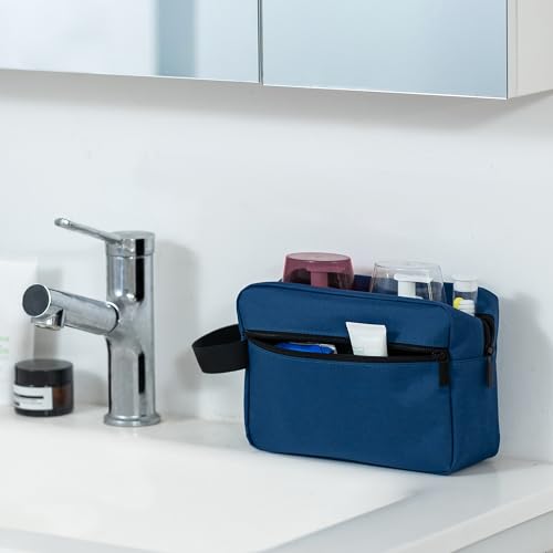Elviros Hanging Toiletry Bag, Lightweight Travel Dopp Kit, Small, Navy Blue - color: Navy Blue, size: Small