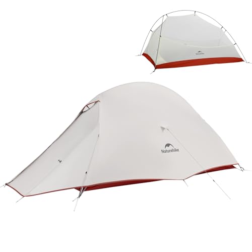 Naturehike Cloud Up 1 Person Tent, Lightweight Backpacking Tents for One Man, Waterproof Ultralight One Person Tent for Camping Hiking Backpacking - color: Gray