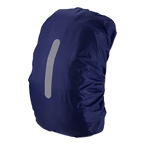 PATIKIL Waterproof Backpack Rain Cover, Non-Slip Backpack Cover with Vertical Reflective Strap Stay Dry for Hiking, Camping, Hunting - color: Dark Blue, size: Large
