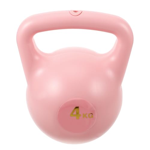 Water Fillable Kettlebell 4kg Pink Dual Handle Yoga Kettle Bell Portable Home Fitness Equipment Strength Training Dumbbell for Women Workout