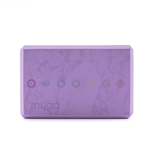 MYGA Yoga Block,Lightweight EVA Foam Yoga Brick,High Density Non-Slip Block for Yoga Poses, Pilates, Balance and Flexibility - color: Chakra