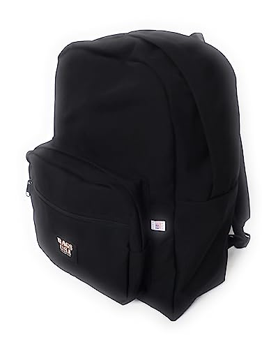 Backpack With Front Pockets And Laptop Sleeve To Carry Heavy Books,University Backpack With Padded Shoulder Straps Made in USA. (Black)