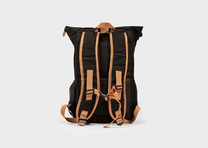 8000Kicks Everyday Hemp Backpack - Lightweight and Weatherproof Backpack for Work and Travel with Anti-theft pocket and Spacious Interior (Black) - color: Black