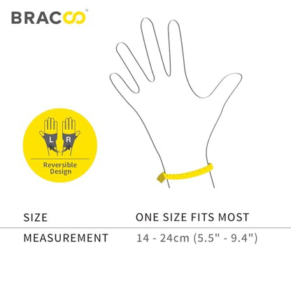 Bracoo Wrist Brace Compression Wrap – Adjustable Support Strap for Carpal Tunnel, Tendonitis, Arthritis, Pain Relief – Fitness & Weightlifting Wristband – Left or Right Hand – WS10 - color: Black