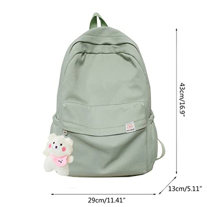 Eagerrich Aesthetic Cute School Backpack for Teens Girls Laptop Bag - color: Black