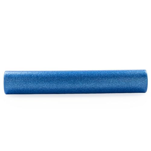 Sunny Health & Fitness High-Density Foam Roller 12" to 36", for Stretching & Muscle Recovery – Black, Blue, Pink - color: Blue, size: 36-Inch