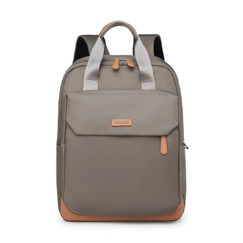 Minimalist Laptop Backpack with Luggage Strap, Stylish Daypack with Anti-Theft Pocket, Durable Casual Carry (KHAKI) - color: Khaki