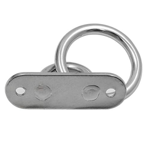 4Pcs M6 Ceiling Wall Mount Hook, Pad Eye Plate, Heavy Duty Anchor with Ring, 304 Stainless Steel, Great for Yoga Swings Hammocks/Boat Rigging/Marine Deck Hardware/Suspension Training Straps - size: M6 (Oval Pad Eye)