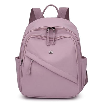YANAER Mini Backpack Purse for Women Small Nylon Cute Light Weight Fashion Daypack for Work Travel Daily Backpack (Taro purple) - color: Taro Purple