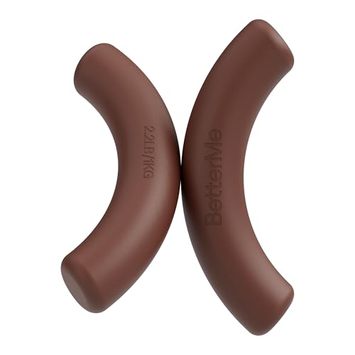 BetterMe Sculpt Dumbbells – 2.2 lb Pair Neoprene Hand Weights – Non-Slip Soft Grip Free Weights for Women – Compact Pilates, Barre & Home Workout Dumbbells - color: Chocolate Brown
