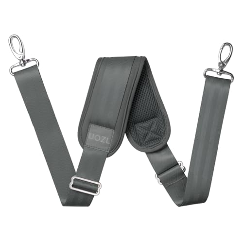 59 Inch Shoulder Straps, Soft with Ultra-Thick Fixed Shoulder Pad, Two Way Independently Adjustable Buckle Replacement Straps for Laptop Bag Messenger Bag Tool Bag Luggage,Deep Gray - color: Deep Gray, size: 59 inch