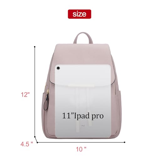 KKXIU Trendy Leather Backpack Purse for Women and Ladies Shoulder Travel Daypacks Bags (A-Pink) - color: A-pink, style: Backpack