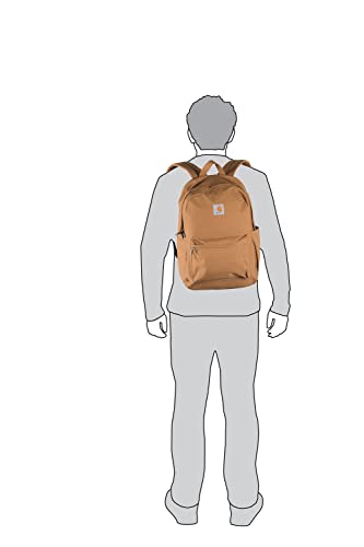 Carhartt 21L Classic Laptop Daypack, Durable Water-Resistant Pack with Laptop Sleeve, Containts PFAS, Carhartt Brown - color: Carhartt Brown, size: Containts PFAS