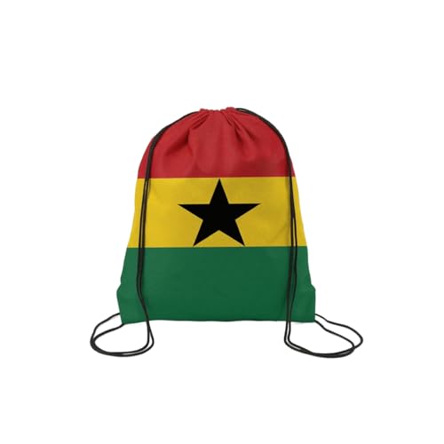 TREBIN 2026 Soccer Cup Drawstring Backpack, Soccer Gym Bag in National Flag Colors, Sports Bag Sackpack Cinch Bag (Ghana Fan) - color: Ghana Fan