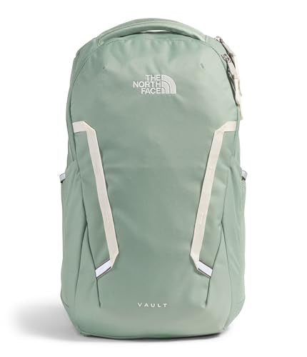 The North Face Women's Vault Everyday Laptop Backpack - Commuter Travel Bag, Water-Repellent, Spacious Main Compartment, Slate Moss/White Dune, One Size - color: Slate Moss/White Dune
