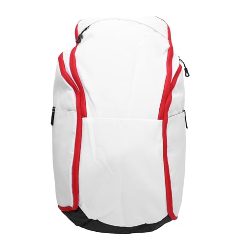 Basketball Backpack, Large Capacity Sports Bag with Laptop Ball Compartment, Soccer Backpack, For Men Using in Sports, Gym, Travel - color: White Red