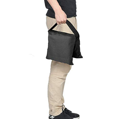 EMART Upgraded Heavy Duty Sandbag, Photo Video Studio Weight Bag Saddlebag Design for Photography Light Stand Tripod, Umbrella Base, Camping, Pop up Tent, Fishing Chair - 6 Pack - color: black, size: 6 Sandbags