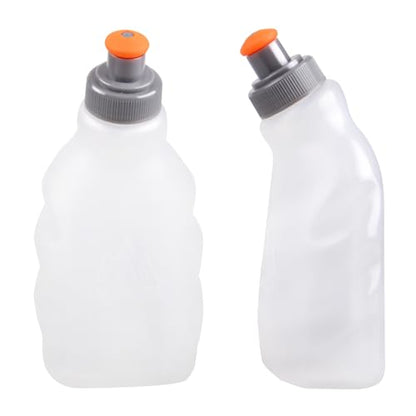 Azarxis Running Water Bottles Flask BPA Free Leakproof Hydration Vest Packs Waist Belt Replacement for Triathlon Marathon Hiking Cycling Climbing Runner - color: #1 250ml / 8.5oz - 2 Pack
