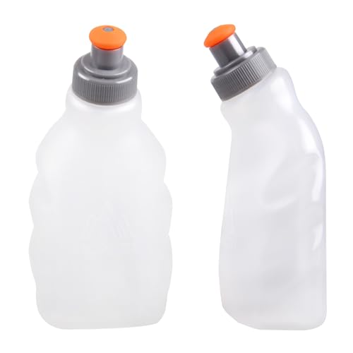 Azarxis Running Water Bottles Flask BPA Free Leakproof Hydration Vest Packs Waist Belt Replacement for Triathlon Marathon Hiking Cycling Climbing Runner - color: #1 250ml / 8.5oz - 2 Pack