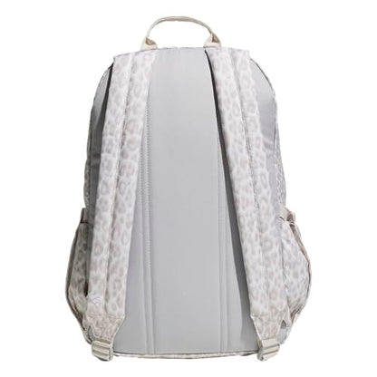 adidas Lineage Backpack for Laptop, School and Travel, 22L, Leopard Print Alumina/Alumina Beige, OSFA - color: Leopard Print Alumina/Alumina Beige