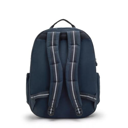 Kipling Women's Seoul Extra Large 17” Laptop Backpack, Durable, Roomy with Padded Shoulder Straps, Bag - color: True Blue Tonal 2, size: Large